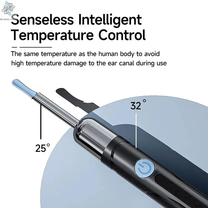 WiFi Endoscope 4.2mm 1080P Ear Picker Camera with Ear Spoon Base for iOS/Android Ear Cleaning Otoscope with Ear Wax Removal Tool Ai-TechWorld 