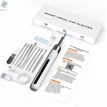 WiFi Endoscope 4.2mm 1080P Ear Picker Camera with Ear Spoon Base for iOS/Android Ear Cleaning Otoscope with Ear Wax Removal Tool Ai-TechWorld 