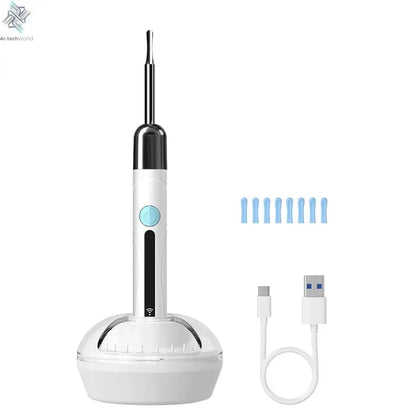 WiFi Endoscope 4.2mm 1080P Ear Picker Camera with Ear Spoon Base for iOS/Android Ear Cleaning Otoscope with Ear Wax Removal Tool Ai-TechWorld 