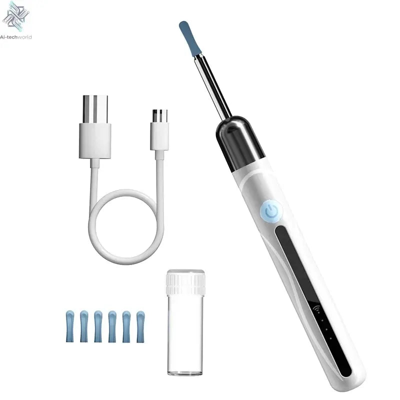 WiFi Endoscope 4.2mm 1080P Ear Picker Camera with Ear Spoon Base for iOS/Android Ear Cleaning Otoscope with Ear Wax Removal Tool Ai-TechWorld 