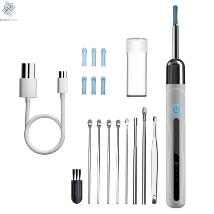 WiFi Endoscope 4.2mm 1080P Ear Picker Camera with Ear Spoon Base for iOS/Android Ear Cleaning Otoscope with Ear Wax Removal Tool Ai-TechWorld 