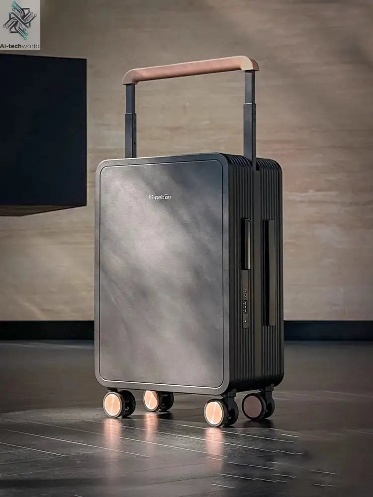 Wide Handle Rolling Luggage High-quality Durable PC Travel Suitcase Trolley Luggage with 360° Spinner Wheel TSA Lock Boarding Ai-TechWorld 