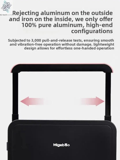 Wide Handle Rolling Luggage High-quality Durable PC Travel Suitcase Trolley Luggage with 360° Spinner Wheel TSA Lock Boarding Ai-TechWorld 