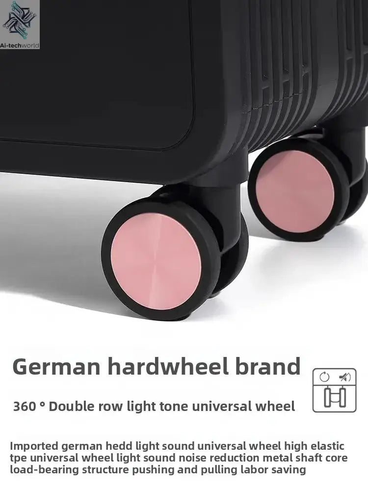 Wide Handle Rolling Luggage High-quality Durable PC Travel Suitcase Trolley Luggage with 360° Spinner Wheel TSA Lock Boarding Ai-TechWorld 