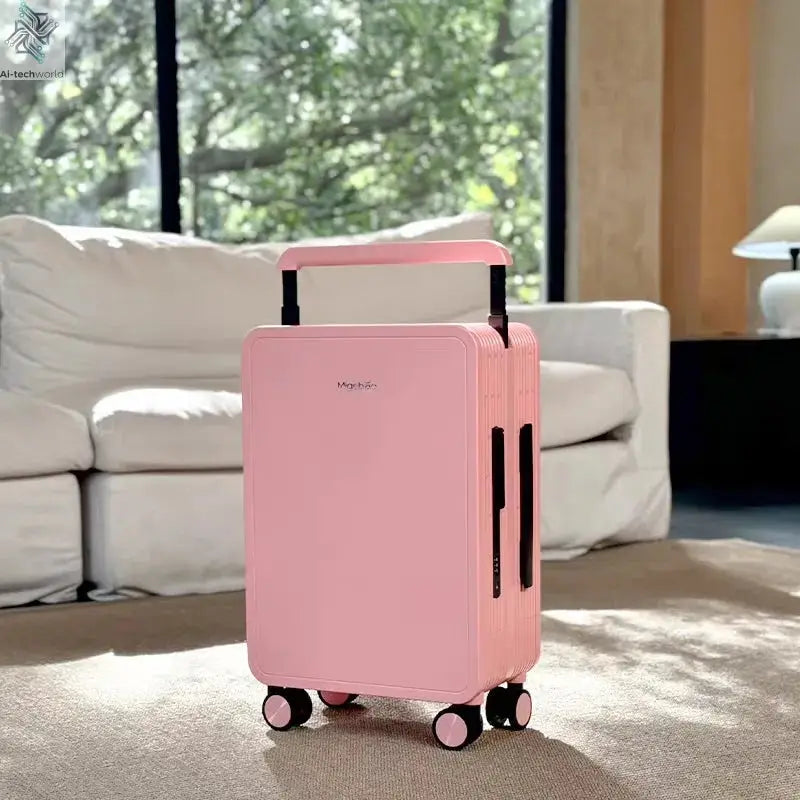 Wide Handle Rolling Luggage High-quality Durable PC Travel Suitcase Trolley Luggage with 360° Spinner Wheel TSA Lock Boarding Ai-TechWorld 
