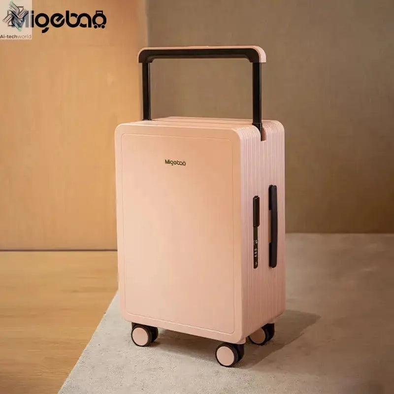 Wide Handle Rolling Luggage High-quality Durable PC Travel Suitcase Trolley Luggage with 360° Spinner Wheel TSA Lock Boarding Ai-TechWorld 