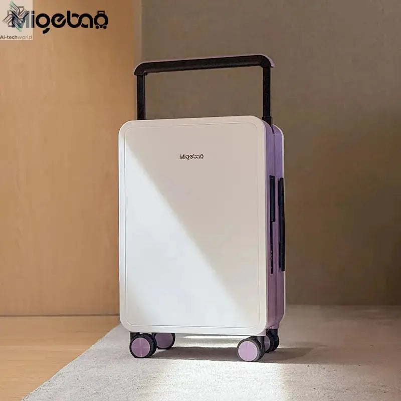 Wide Handle Rolling Luggage High-quality Durable PC Travel Suitcase Trolley Luggage with 360° Spinner Wheel TSA Lock Boarding Ai-TechWorld 