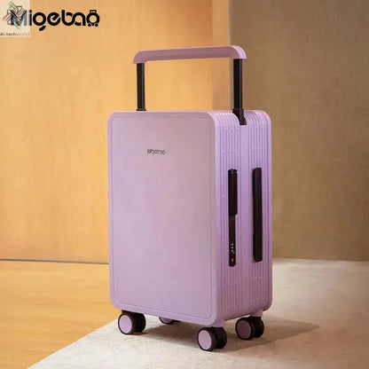 Wide Handle Rolling Luggage High-quality Durable PC Travel Suitcase Trolley Luggage with 360° Spinner Wheel TSA Lock Boarding Ai-TechWorld 