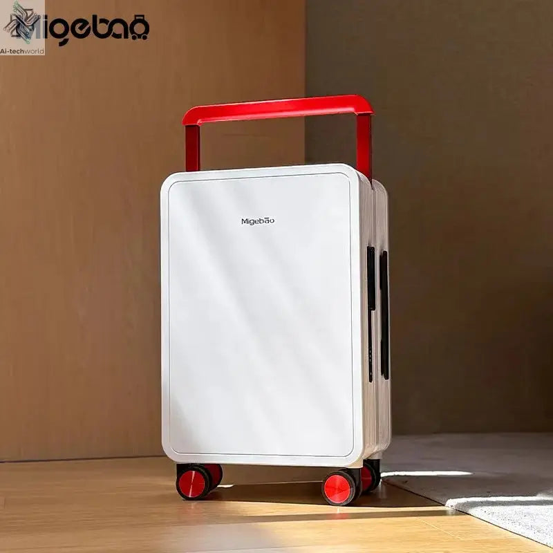 Wide Handle Rolling Luggage High-quality Durable PC Travel Suitcase Trolley Luggage with 360° Spinner Wheel TSA Lock Boarding Ai-TechWorld 