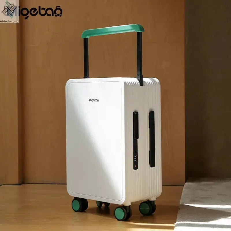 Wide Handle Rolling Luggage High-quality Durable PC Travel Suitcase Trolley Luggage with 360° Spinner Wheel TSA Lock Boarding Ai-TechWorld 