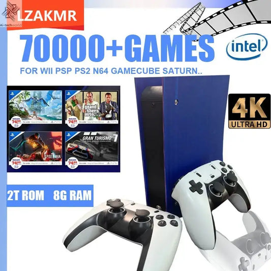 Win11 Game Console G11 70000+Classic Games 2T HDD 4K HD For WII PSP PS2 XBOX SATURN Wireless Controller 4G/8G Support 4 Player Ai-TechWorld 