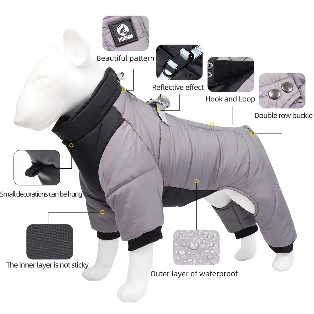 Winter Warm Thicken Pet Dog Jacket Waterproof Dog Clothes for Small Medium Dogs Puppy Coat Chihuahua French Bulldog Pug Clothing Ai-TechWorld 