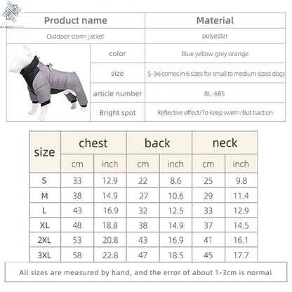 Winter Warm Thicken Pet Dog Jacket Waterproof Dog Clothes for Small Medium Dogs Puppy Coat Chihuahua French Bulldog Pug Clothing Ai-TechWorld 