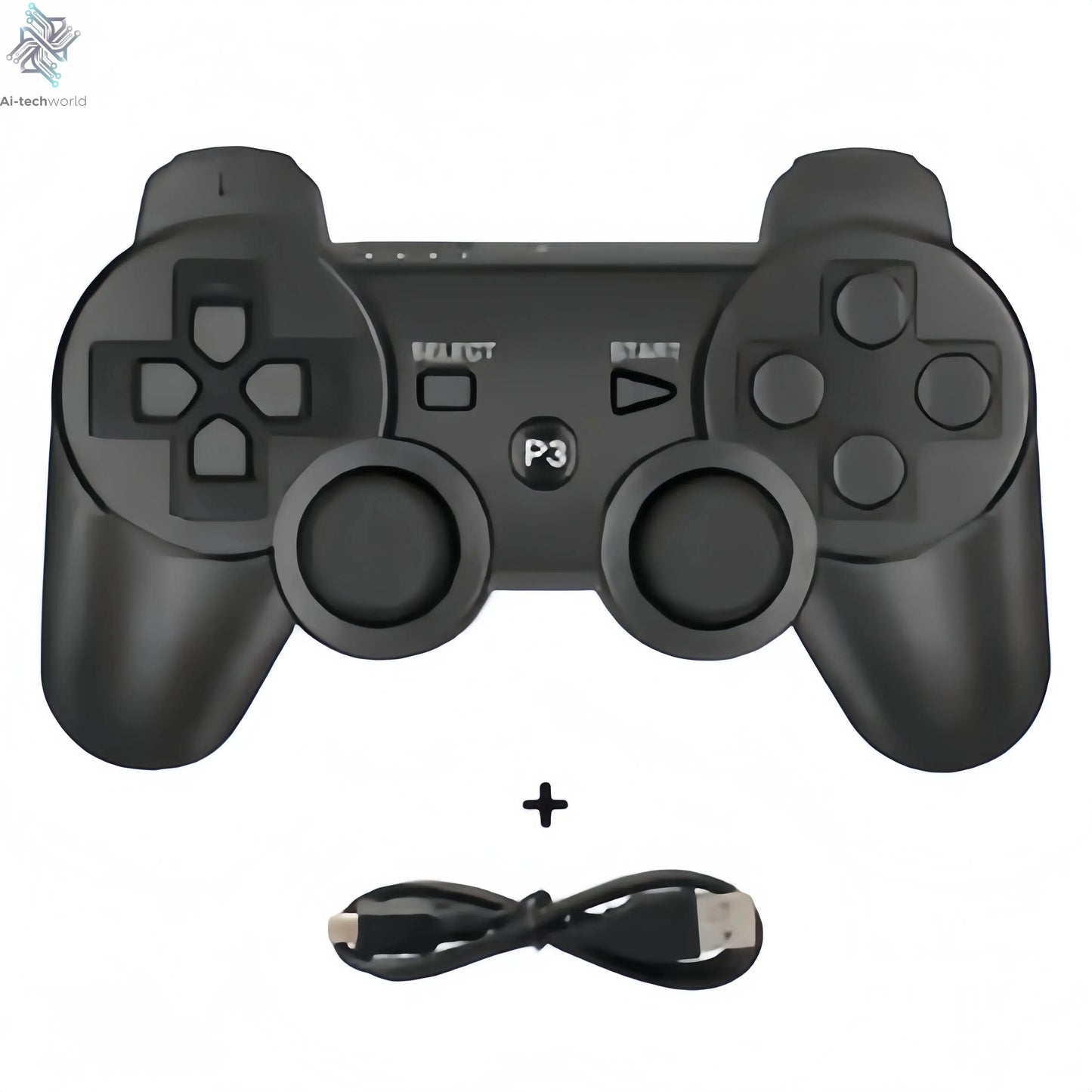 Wireless Bluetooth Gamepad for PS3 - SIXAXIS Motion Controller with USB Charging Cable, Compatible with Sony PlayStation 3 Ai-TechWorld 