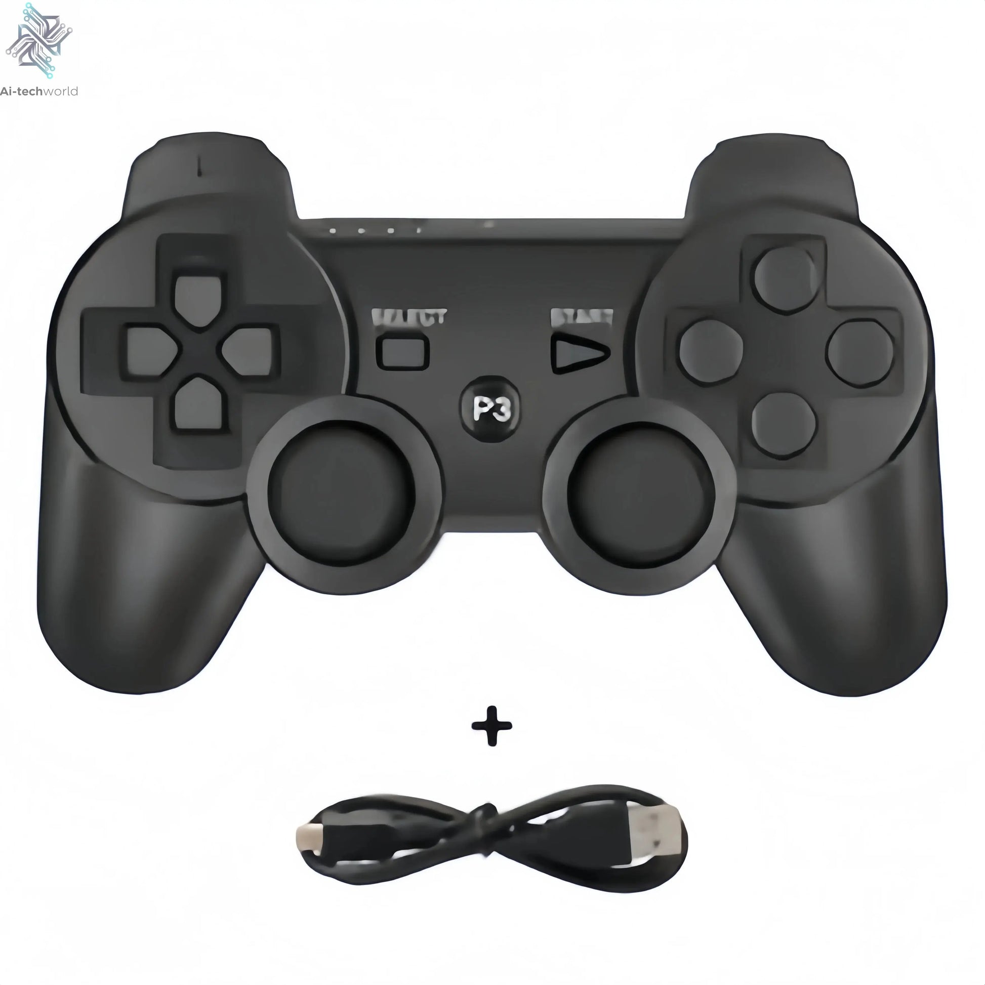 Wireless Bluetooth Gamepad for PS3 - SIXAXIS Motion Controller with USB Charging Cable, Compatible with Sony PlayStation 3 Ai-TechWorld 