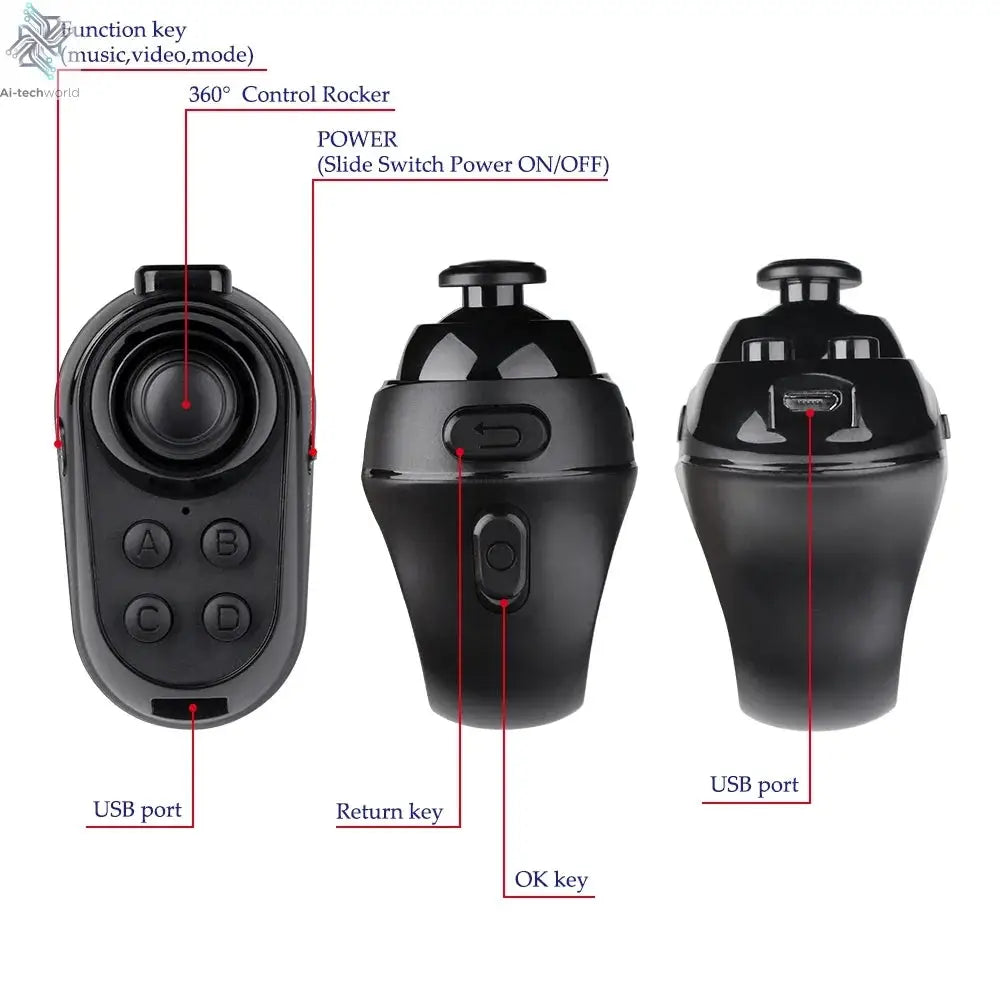 Wireless Bluetooth Gaming Finger Mouse Remote Control Handle Adapter Gaming Mause Pages Function Tablet Mobile Phone Android Ai-TechWorld 