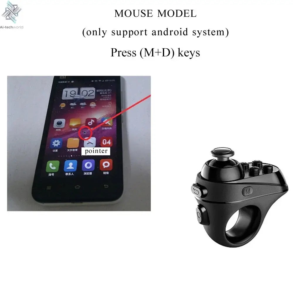 Wireless Bluetooth Gaming Finger Mouse Remote Control Handle Adapter Gaming Mause Pages Function Tablet Mobile Phone Android Ai-TechWorld 