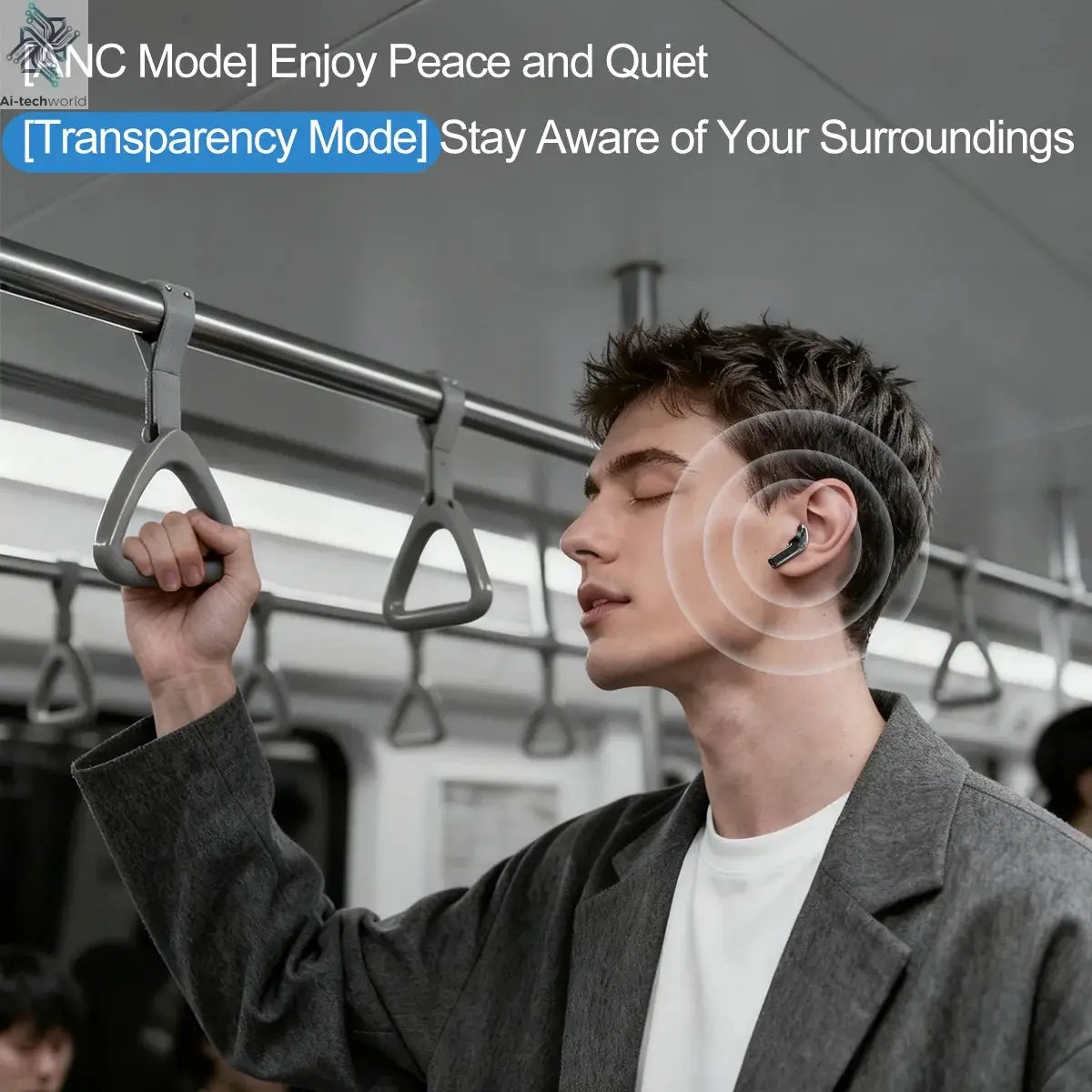 Wireless Bluetooth Headphones,144 Language Real Time Translation Earphones for Business,with Smart Touch Screen HiFi TWS Headset - Ai-TechWorld