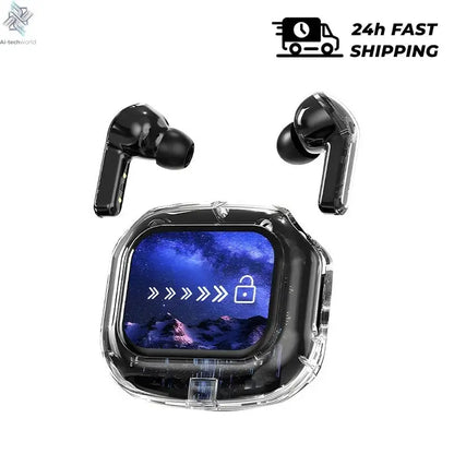 Wireless Bluetooth Headphones,144 Language Real Time Translation Earphones for Business,with Smart Touch Screen HiFi TWS Headset - Ai-TechWorld