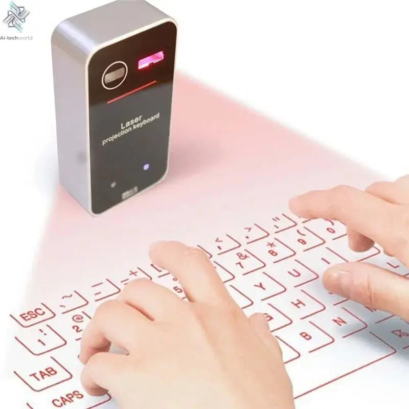 Wireless Bluetooth Virtual Laser Keyboard – Portable Mini Projection Keyboard - Ai - TechWorld