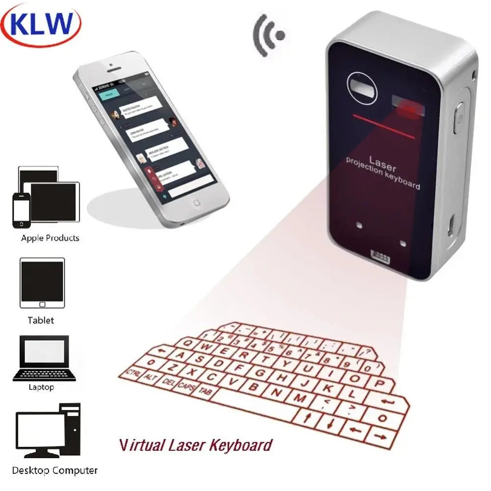 Wireless Bluetooth Virtual Laser Keyboard – Portable Mini Projection Keyboard - Ai - TechWorld