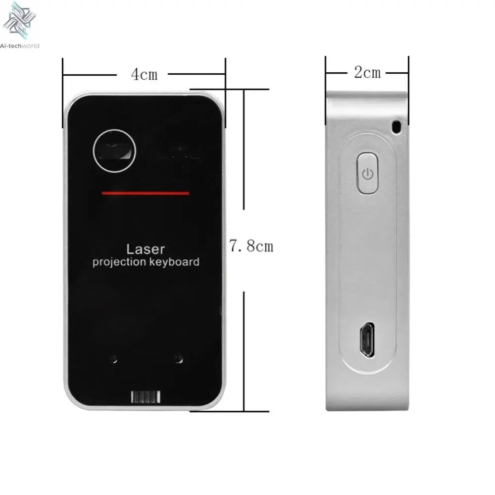 Wireless Bluetooth Virtual Laser Keyboard – Portable Mini Projection Keyboard - Ai - TechWorld