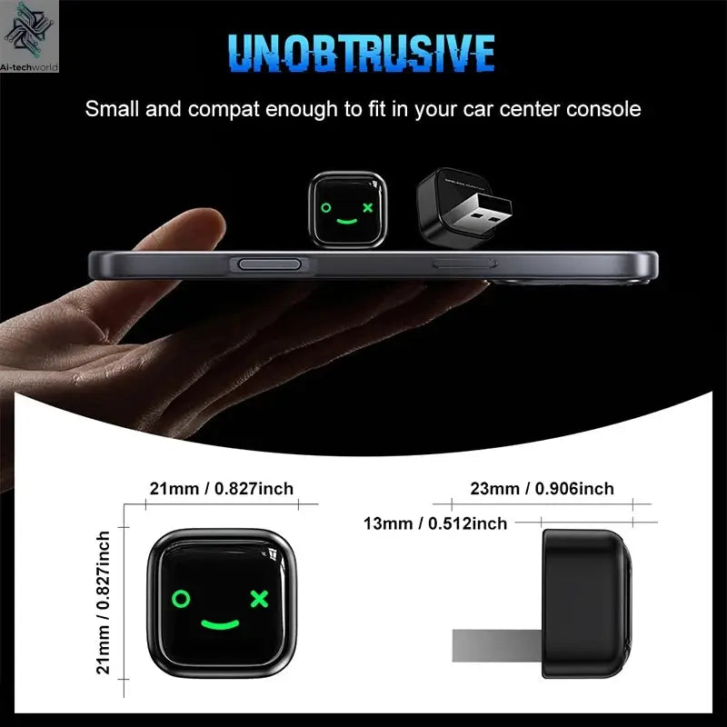 Wireless CarPlay Android Auto 2in1 AI Smart Box Apple Carplay Wireless Android Auto Mini Car Play Adapter Bluetooth for The Car Ai-TechWorld 