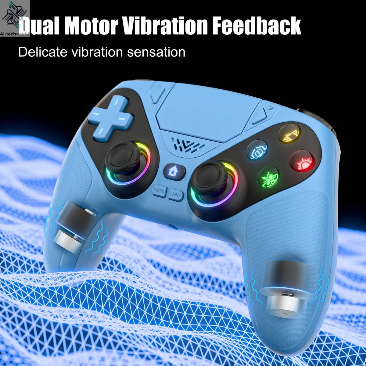 Wireless Controller For Ps5/Ps5 Pro/Ps5 Slim/Pc With Hall Joystick Dual Vibration Gamepad Turbo Dual Sense Programming Ai-TechWorld 