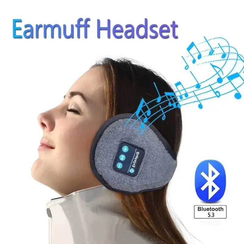 Wireless Ear muffs Bluetooth Headphones Earmuffs Winter Earplug Casual Cap Sports riding warmer Earmuff men women music Earphone - Ai-TechWorld