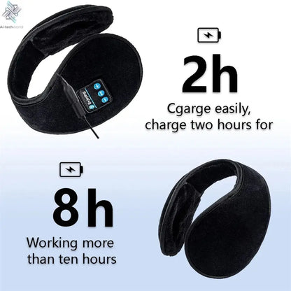 Wireless Ear muffs Bluetooth Headphones Earmuffs Winter Earplug Casual Cap Sports riding warmer Earmuff men women music Earphone - Ai-TechWorld