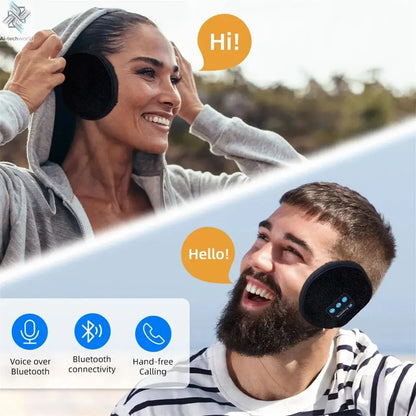 Wireless Ear muffs Bluetooth Headphones Earmuffs Winter Earplug Casual Cap Sports riding warmer Earmuff men women music Earphone - Ai-TechWorld