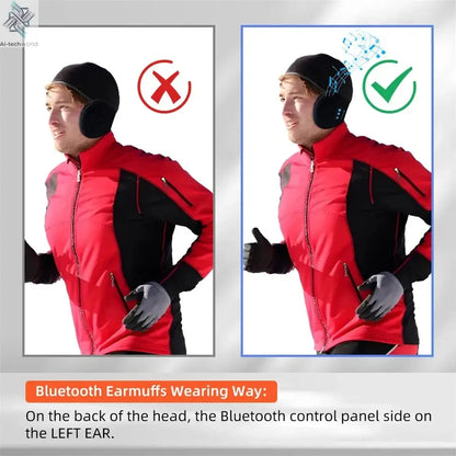 Wireless Ear muffs Bluetooth Headphones Earmuffs Winter Earplug Casual Cap Sports riding warmer Earmuff men women music Earphone - Ai-TechWorld