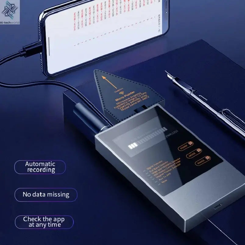 Wiretapping Bug Mini Spy Gadgets Detector Antiradar Hidden Camera Spy GSM GPS Tracker Eavesdropping Spy Devices Finder Ai-TechWorld 