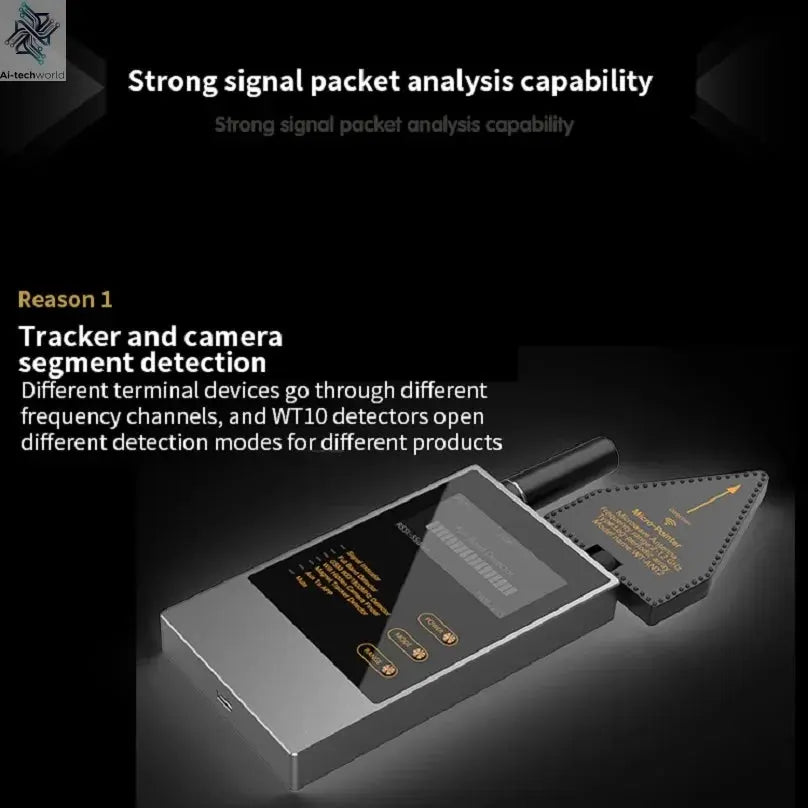 Wiretapping Bug Mini Spy Gadgets Detector Antiradar Hidden Camera Spy GSM GPS Tracker Eavesdropping Spy Devices Finder Ai-TechWorld 