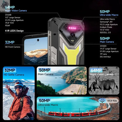 【World Premiere】Ulefone Armor 34 Pro 5G AI Rugged Phone 25500mAh Up to 32GB+512GB Built-in Projector 120Hz 6.95" NFC Smartphone Ai-TechWorld 