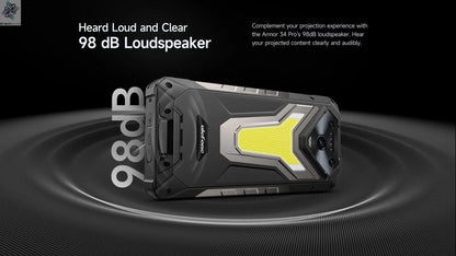 【World Premiere】Ulefone Armor 34 Pro 5G AI Rugged Phone 25500mAh Up to 32GB+512GB Built-in Projector 120Hz 6.95" NFC Smartphone Ai-TechWorld 
