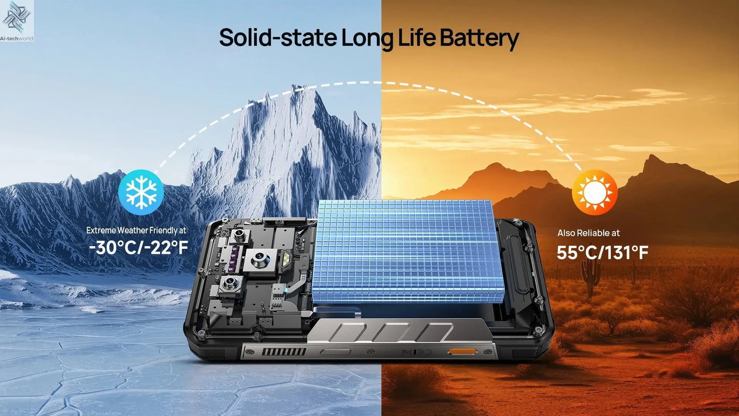 【World Premiere】Ulefone Armor 34 Pro 5G AI Rugged Phone 25500mAh Up to 32GB+512GB Built-in Projector 120Hz 6.95" NFC Smartphone Ai-TechWorld 