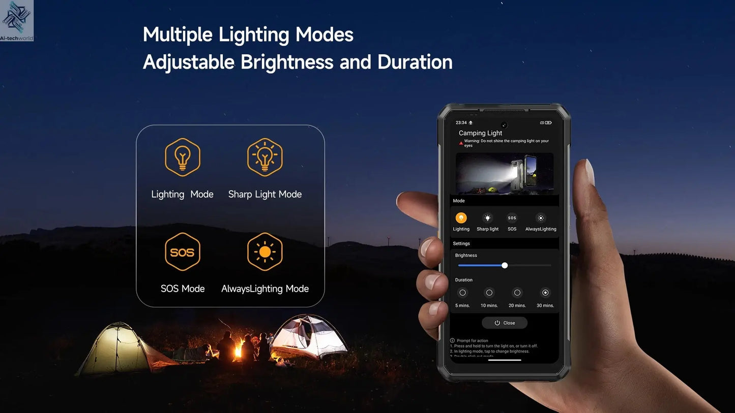 【World Premiere】Ulefone Armor 34 Pro 5G AI Rugged Phone 25500mAh Up to 32GB+512GB Built-in Projector 120Hz 6.95" NFC Smartphone Ai-TechWorld 