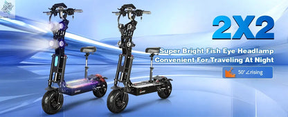 X13 inch 10000W Dual Motor 72V40Ah 60V50Ah Battery Electric Scooter Max Speed 120km/h Range 120km LCD Display Foldable Escooter Ai-TechWorld 