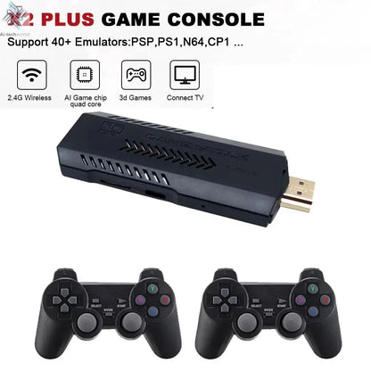 X2 Plus 256G 50000 Game GD10 Pro 4K Game Player 3D HD Retro Video Game Console Wireless Controller TV 50 Emulator For Kids Gifts Ai-TechWorld 