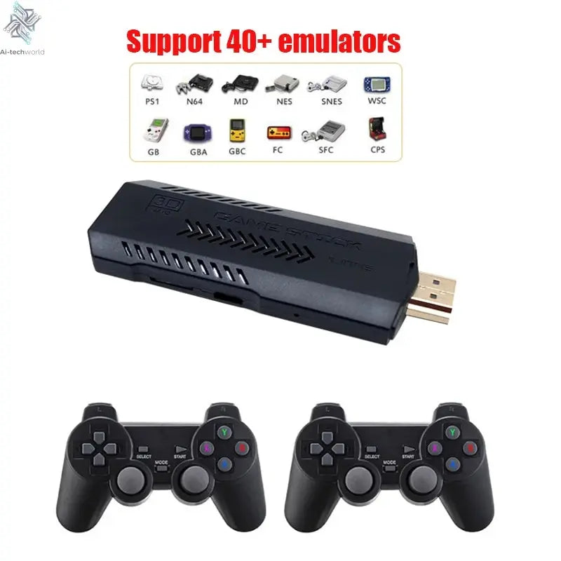 X2 Plus 256G 50000 Game GD10 Pro 4K Game Player 3D HD Retro Video Game Console Wireless Controller TV 50 Emulator For Kids Gifts Ai-TechWorld 