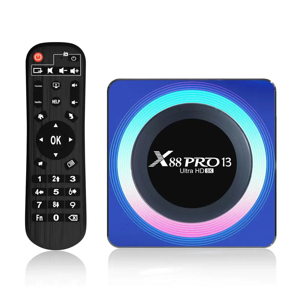 X88 PRO 13 Android 13 TV Box Rockchip RK3528 2.4G 5G Wifi6 BT 8K Decoding 16G 32G 64G Ai-TechWorld 