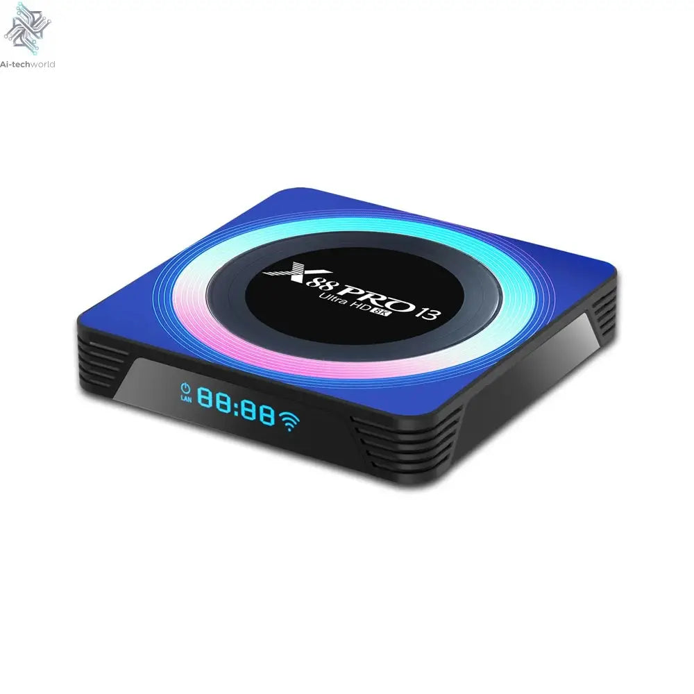 X88 PRO 13 Android 13 TV Box Rockchip RK3528 2.4G 5G Wifi6 BT 8K Decoding 16G 32G 64G Ai-TechWorld 