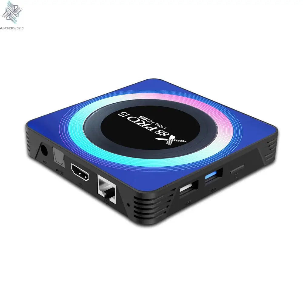 X88 PRO 13 Android 13 TV Box Rockchip RK3528 2.4G 5G Wifi6 BT 8K Decoding 16G 32G 64G Ai-TechWorld 