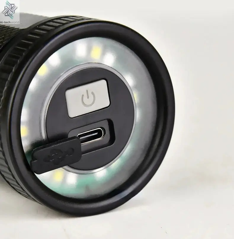 XHP50 Super Bright Led Double Head Flashlight Waterproof Rechargeable Zoomable Torch Work Light Spotlight Floodling Lantern Ai-TechWorld 