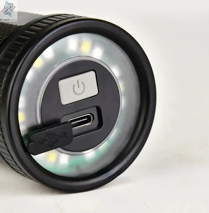 XHP50 Super Bright Led Double Head Flashlight Waterproof Rechargeable Zoomable Torch Work Light Spotlight Floodling Lantern Ai-TechWorld 