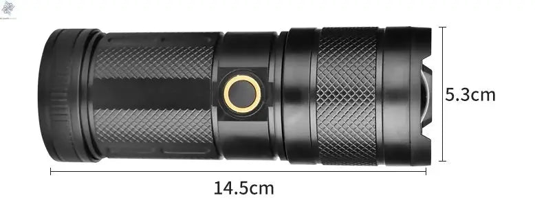 XHP50 Super Bright Led Double Head Flashlight Waterproof Rechargeable Zoomable Torch Work Light Spotlight Floodling Lantern Ai-TechWorld 
