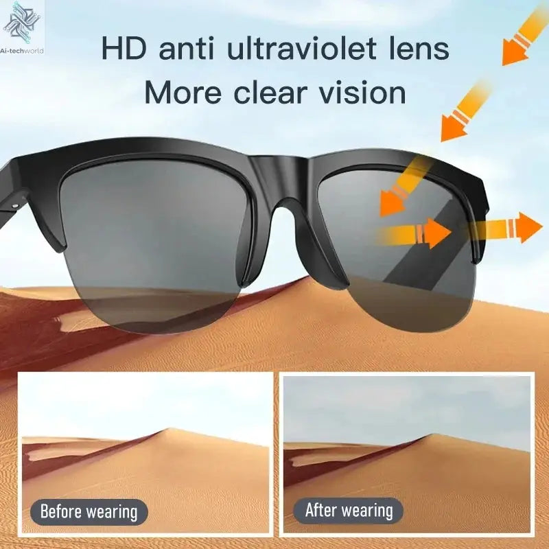 XIAOMI 4K Xiaomi 4K AI Smart Glasses With 100MP Chat GPT Touch Sport Sunglasses Bluetooth Call Video Music good for test taking Ai-TechWorld 