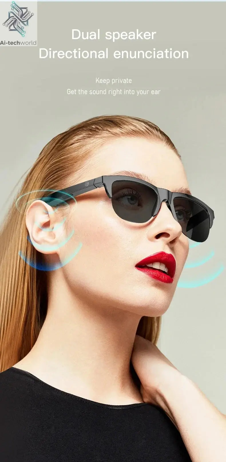 XIAOMI 4K Xiaomi 4K AI Smart Glasses With 100MP Chat GPT Touch Sport Sunglasses Bluetooth Call Video Music good for test taking Ai-TechWorld 