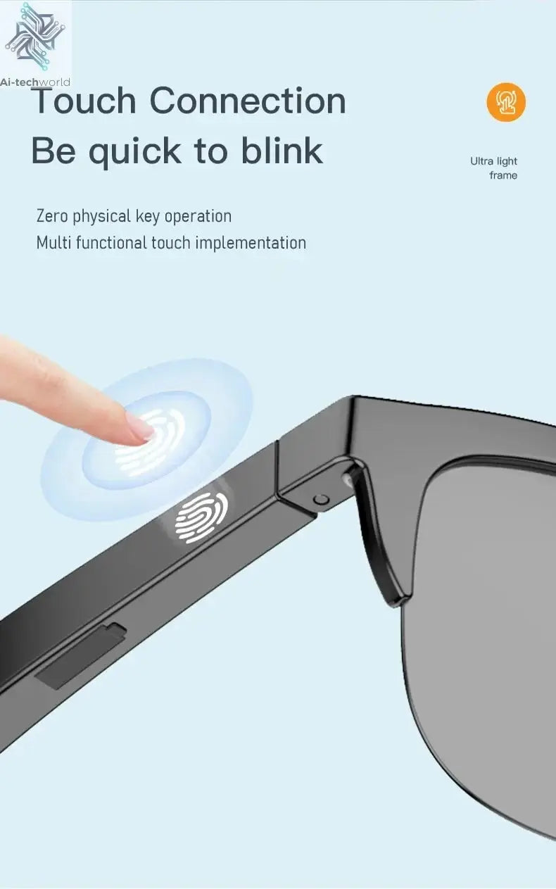 XIAOMI 4K Xiaomi 4K AI Smart Glasses With 100MP Chat GPT Touch Sport Sunglasses Bluetooth Call Video Music good for test taking Ai-TechWorld 